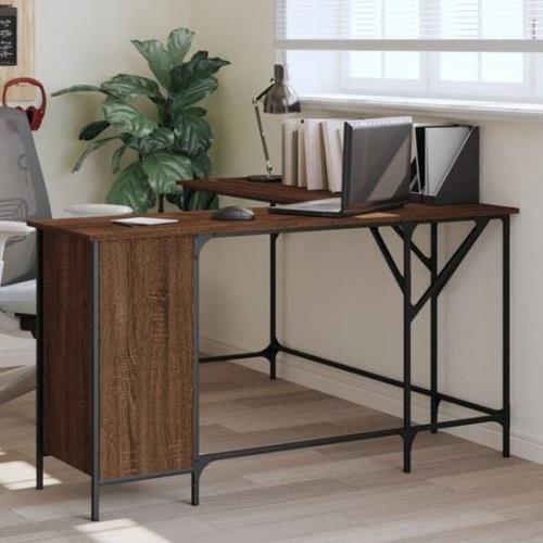 Wisbech Wooden Laptop Desk Corner In Brown Oak