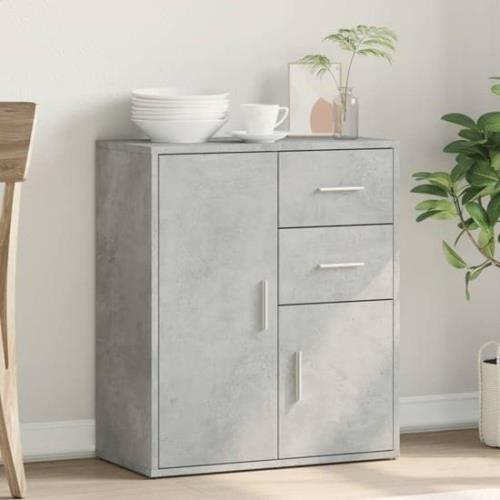 Exeter Wooden Sideboard With 2 Doors 2 Drawers In Concrete Grey