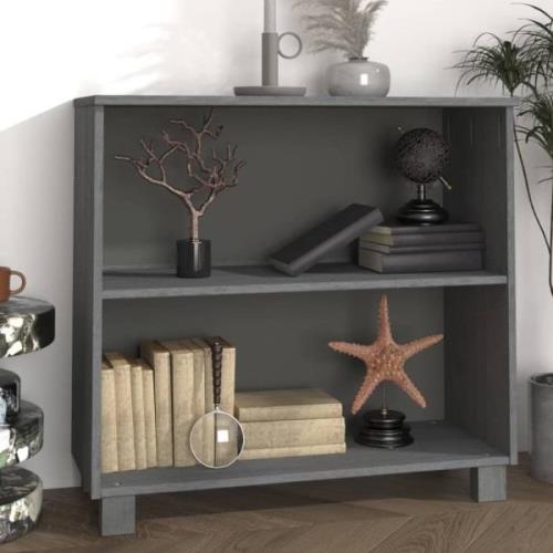 Hull Wooden Bookcase With 2 Shelf In Dark Grey