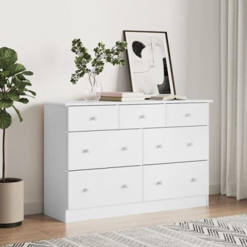 Akron Wooden Chest Of 7 Drawers In White