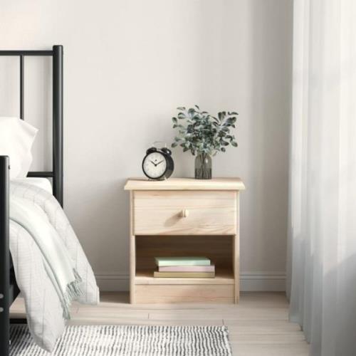 Akron Wooden Bedside Cabinet With 1 Drawer In Natural