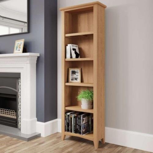 Gilford Wooden Bookcase With 5 Shelves In Light Oak