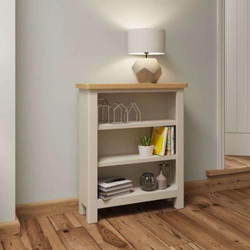 Rosemont Wooden Bookcase With 3 Shelves In Dove Grey