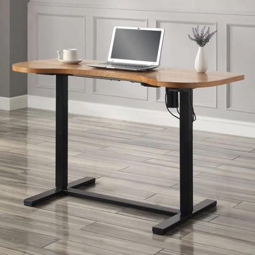 Siverek Height Adjustable Laptop Desk In Oak And Black