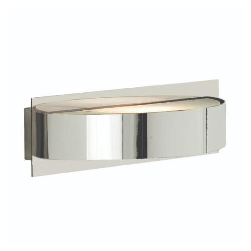 Vega Glass Shade Wall Light In Chrome