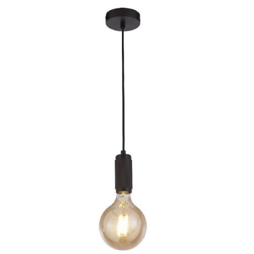 Bowie 1 Light Braided Cable Pendant Light In Black