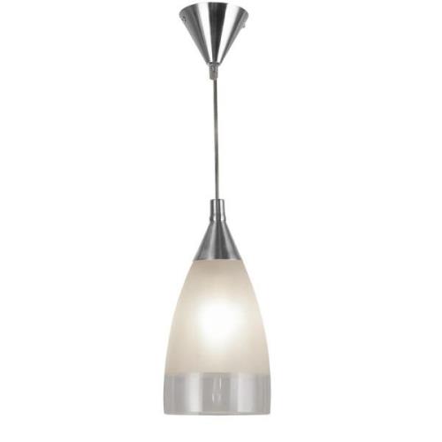 Ankara Acid Glass Shade Pendant Light In Satin Silver