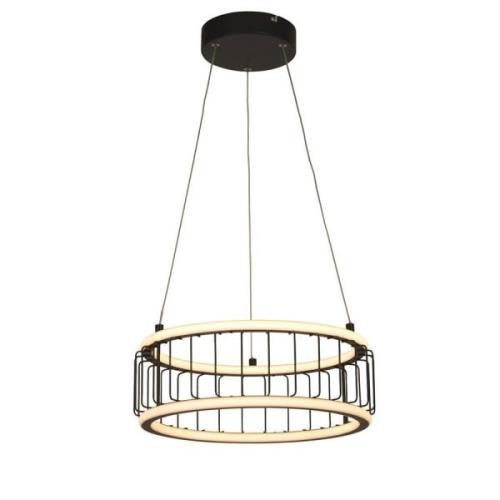 Circolo LED Cage Drum Pendant Light Small In Black And White