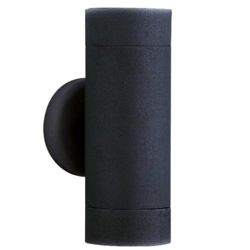 Metro Glass Diffuser Outdoor Wall Light In Silk Black