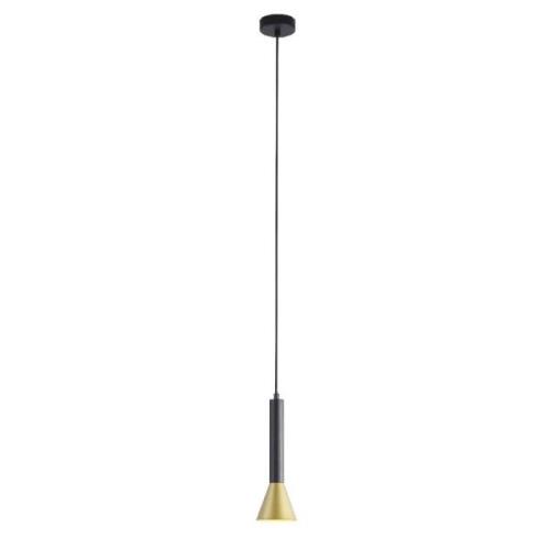 Signal Gold Shade Pendant Light In Black