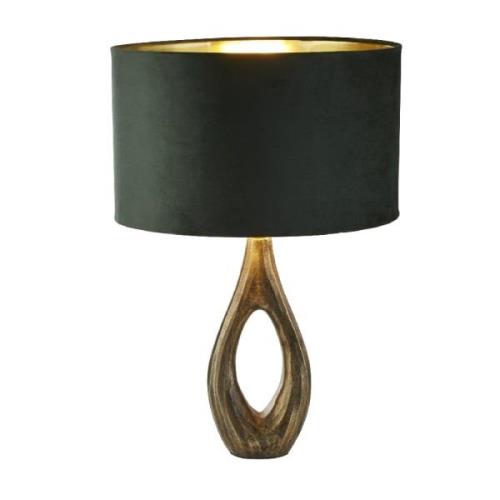 Bucklow Green Shade Lamp Table With Brass Base