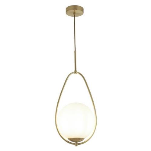 Avalon Opal Glass Ceiling Pendant Light In Gold