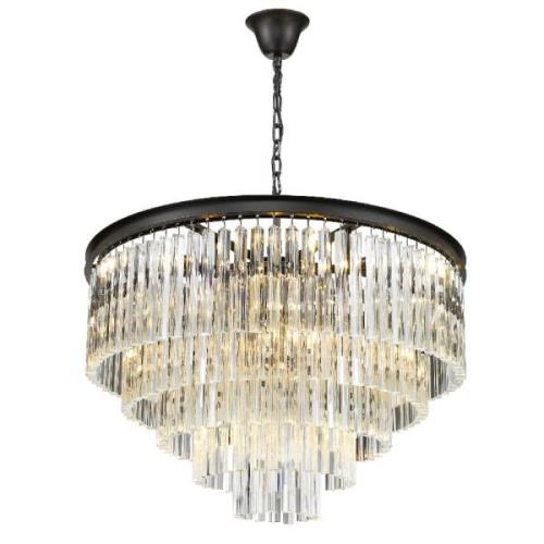 Richmond Hanging Crystal Pendant Light In Black