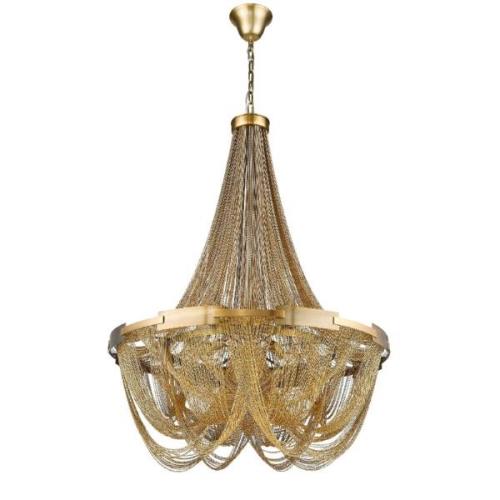 Notting 6 Light Hill Statement Pendant Light In Brass