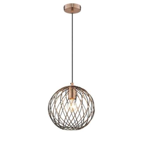 Moorgate Metal Pendant Light Large In Antique Copper