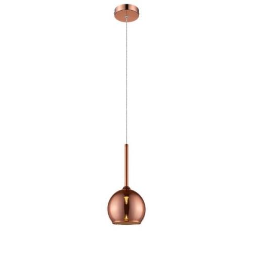 Plumstead Glass Shade Pendant Light In Copper