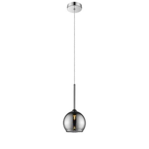 Plumstead Glass Shade Pendant Light In Chrome