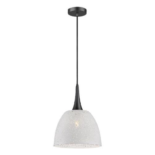 Holborn White Shade Pendant Light Small In Matt Black