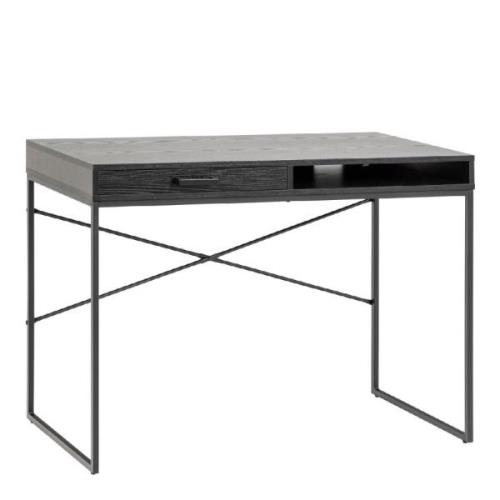 Sparks Wooden Laptop Desk With 1 Drawer In Ash Black