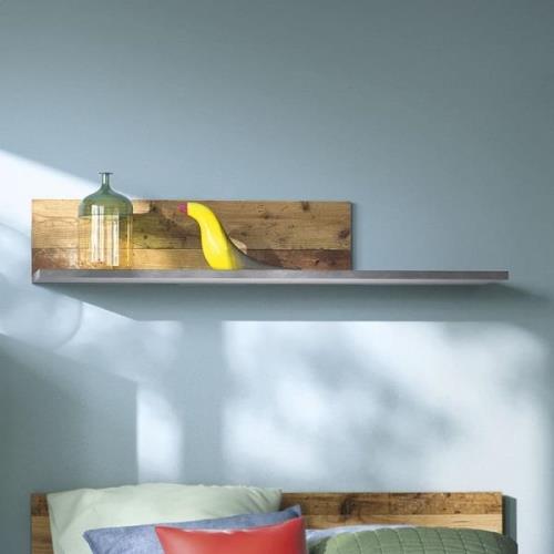 Beeston Wooden Wall Shelf In Walnut