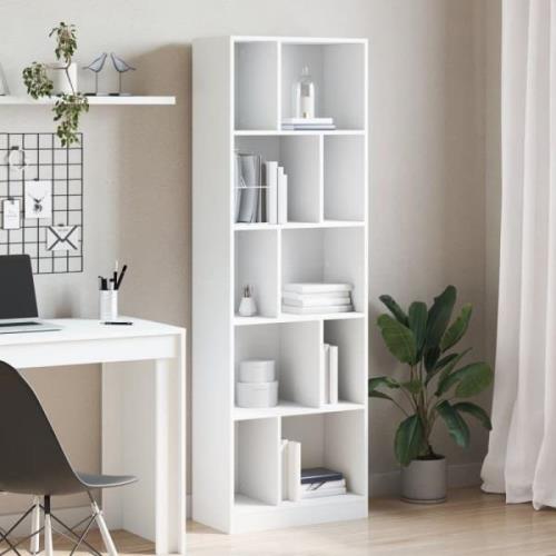 Guelph Wooden Bookcase With 10 Shelves In White