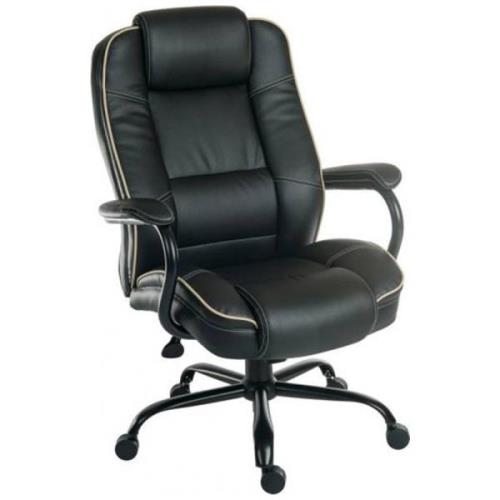 Glendora Bonded Leather Home And Office Chair In Black