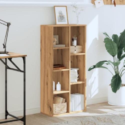 Ames Wooden Bookcase With 7 Compartment In Oak